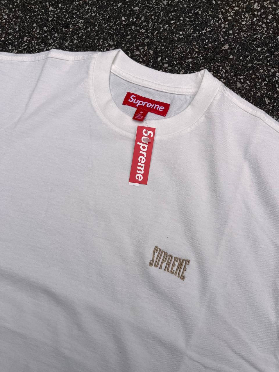 Supreme Warm Up Washed SS T-Shirt White Hvid Brand New