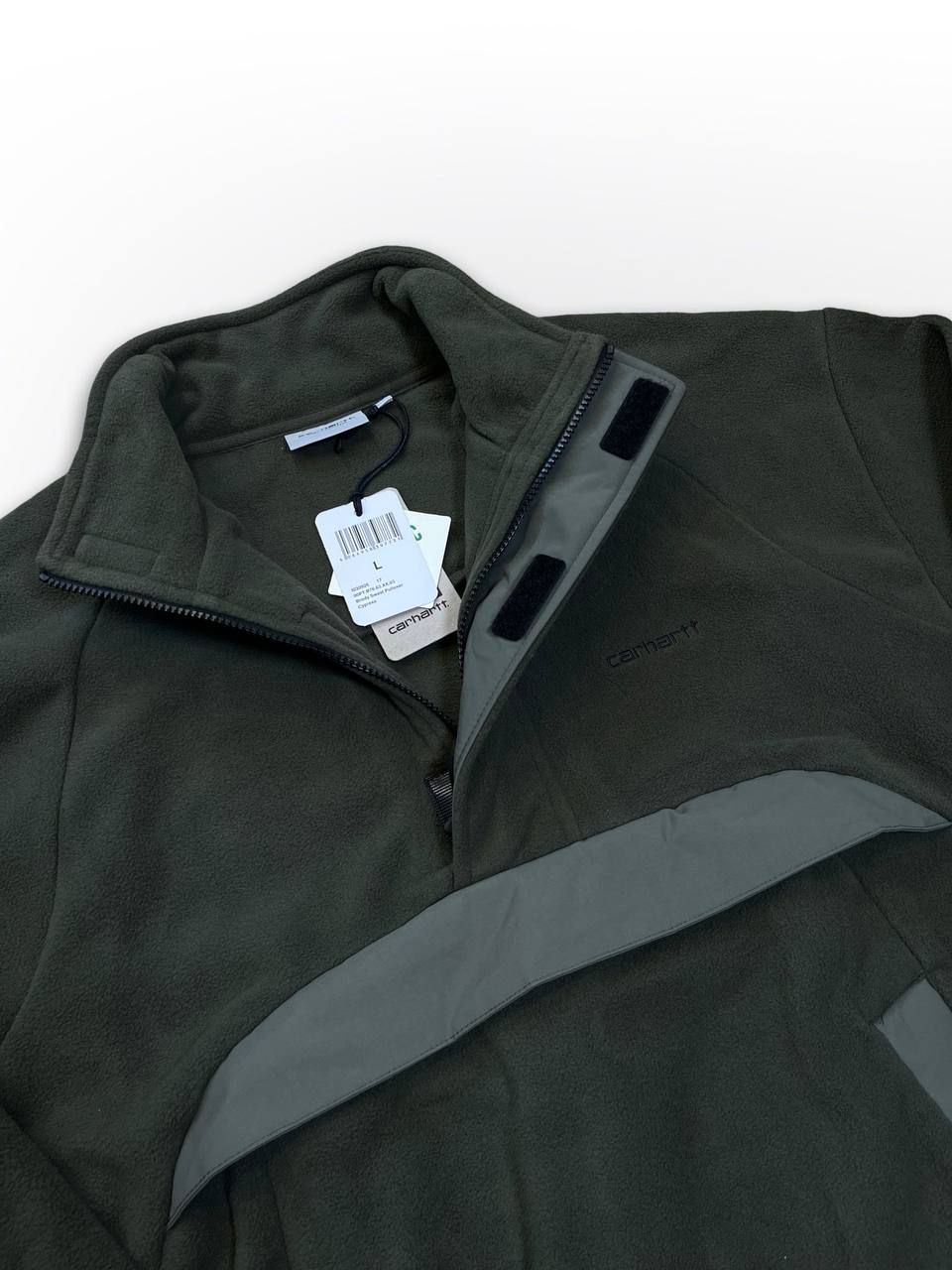 Helt ny Carhartt Fleece Anorak i mørkegrøn Khaki i L Large Herre