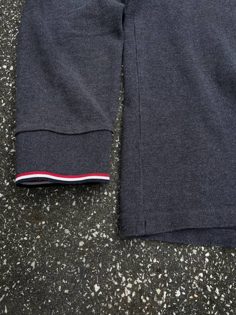 Moncler Polo Trøje Sweatshirt XL Grå Grey MAGLIA POLO MANICA LUNGA