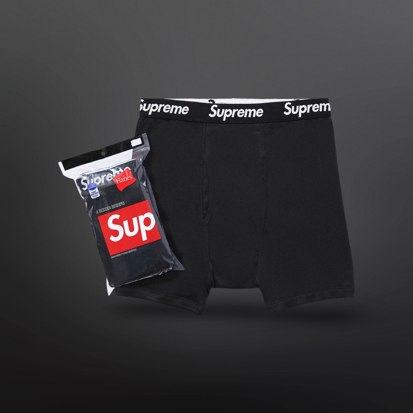 Supreme x Hanes Boxer Briefs – Black Medium