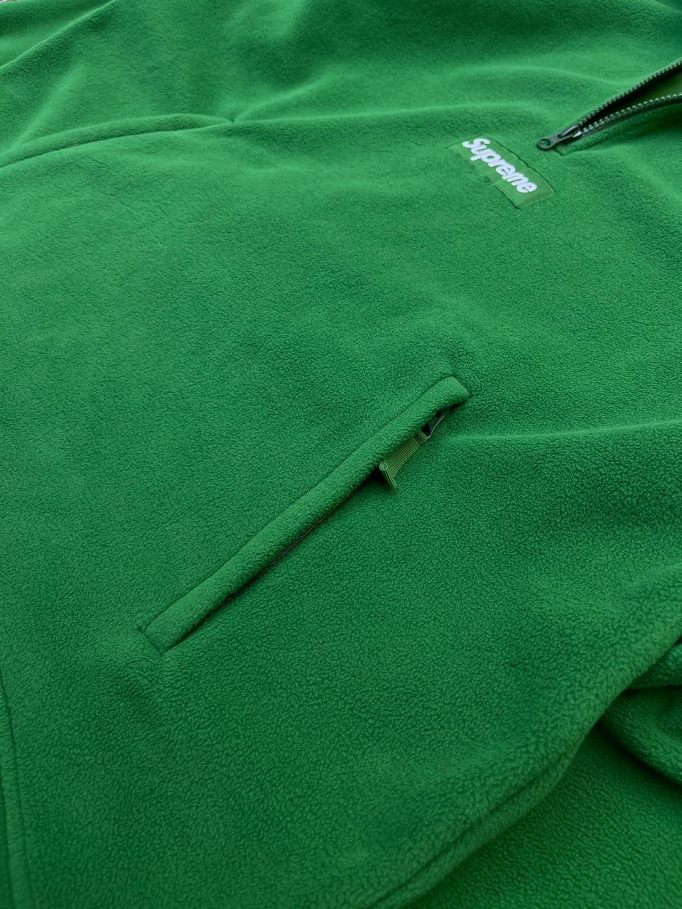 Supreme Box Logo Ninja Fleece Hoodie Polartec L Large Green Grøn