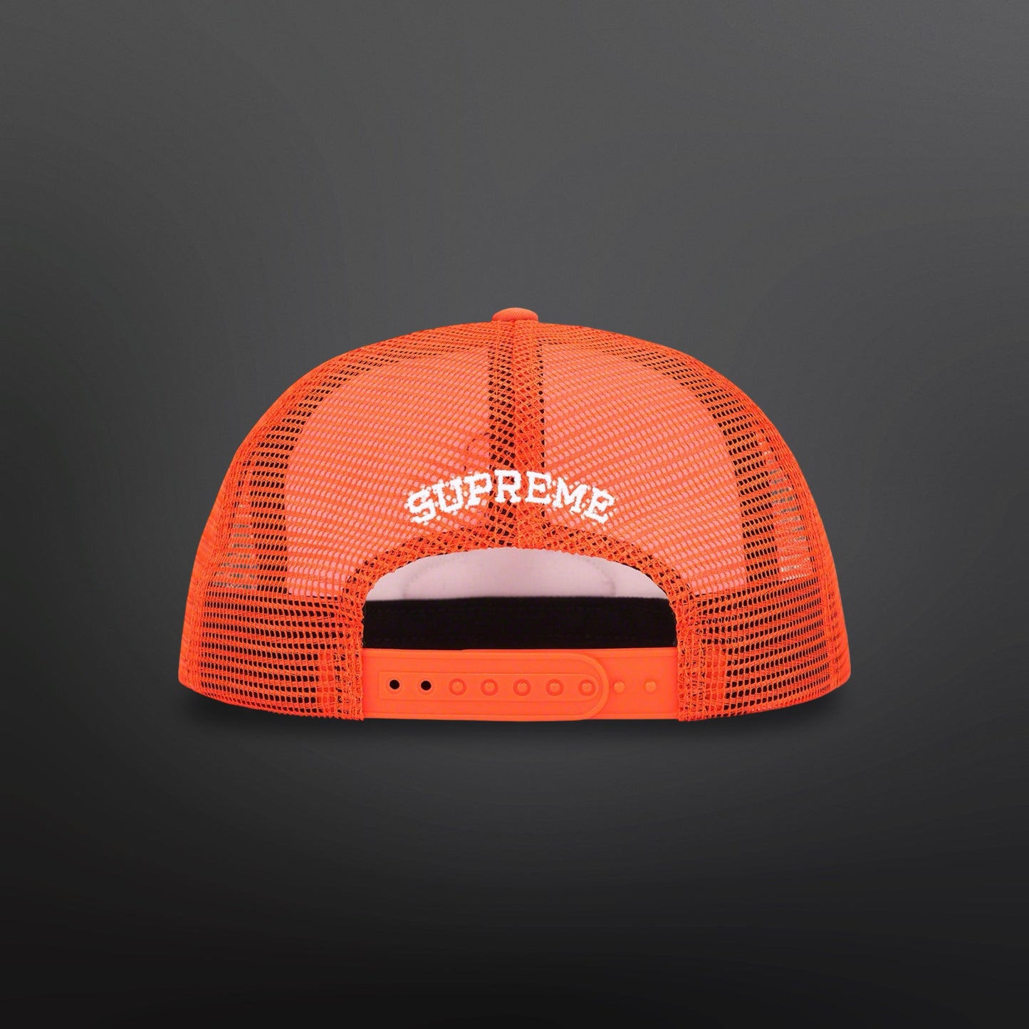 Supreme Trucker Cap – White / Neon Orange
