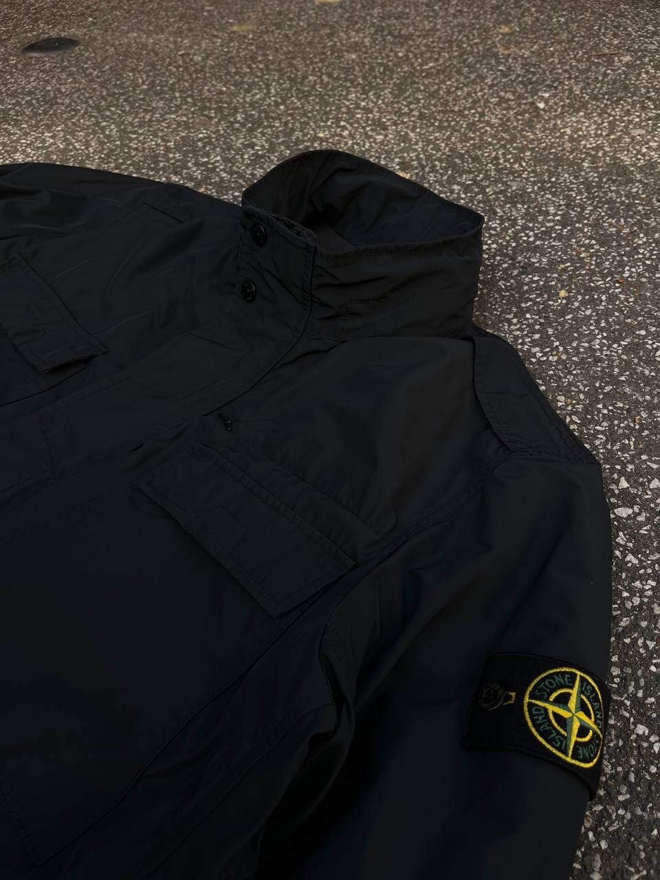 Stone Island Micro Reps Casual Jakke Frakke Coat Klassisk Sort XL Brugt Used