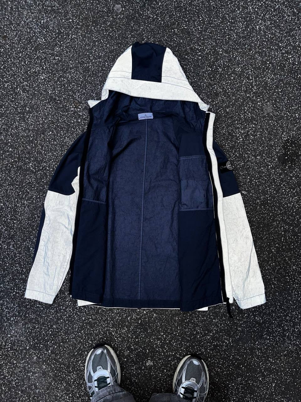 Stone Island jakke Reflective Archivo Small Navy Brugt Used