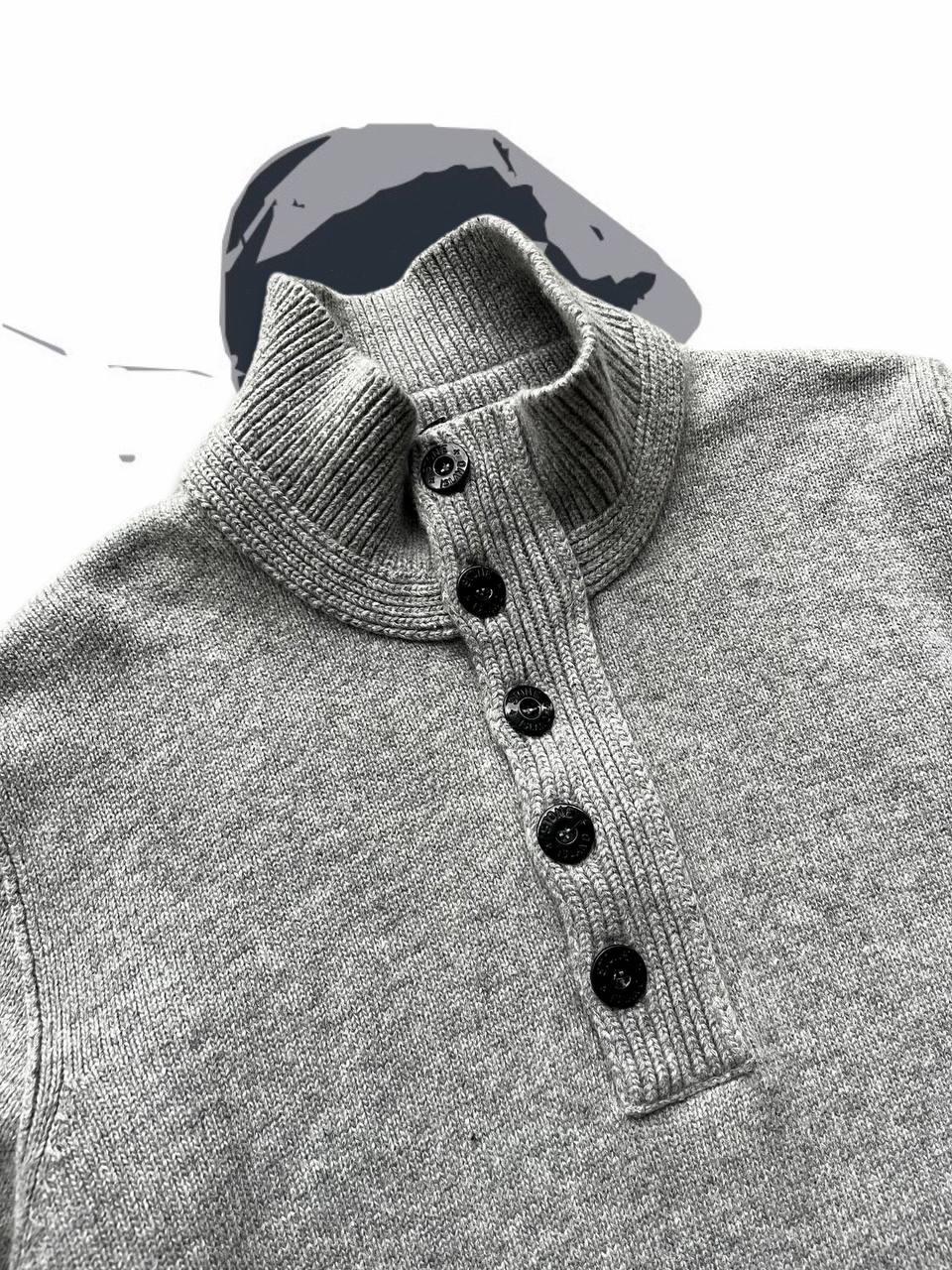 Brugt Used Stone Island Sweater Trøje i Uld i grå 80% Uld XL 6715508A3
