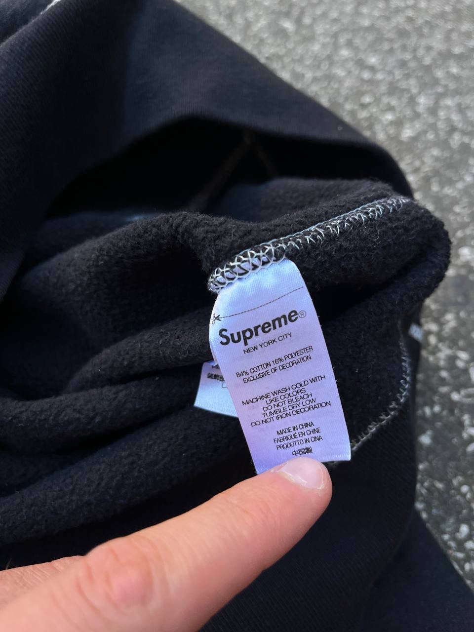 Supreme Hættetrøje i Sort Large