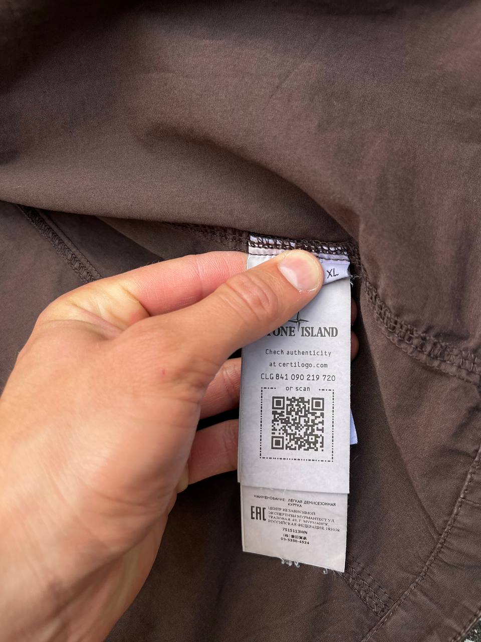 Stone Island overshirt i brun XL
