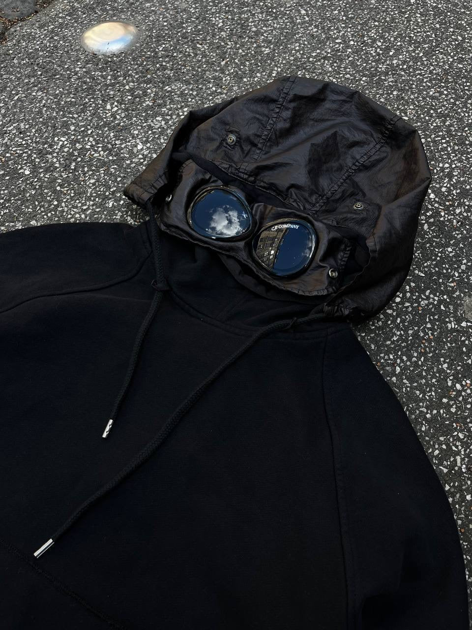 C.P. Company Google Hoodie Hættetrøje Reflective Sort M Medium Brand New