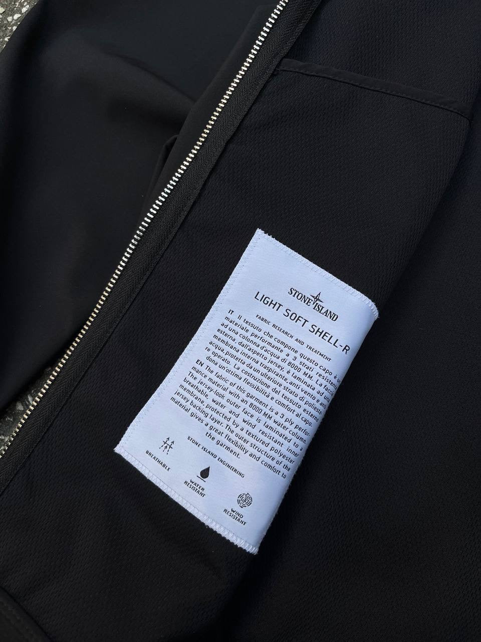 Stone Island Sommerjakke Light Softshell R Sort Black M Medium Mænd