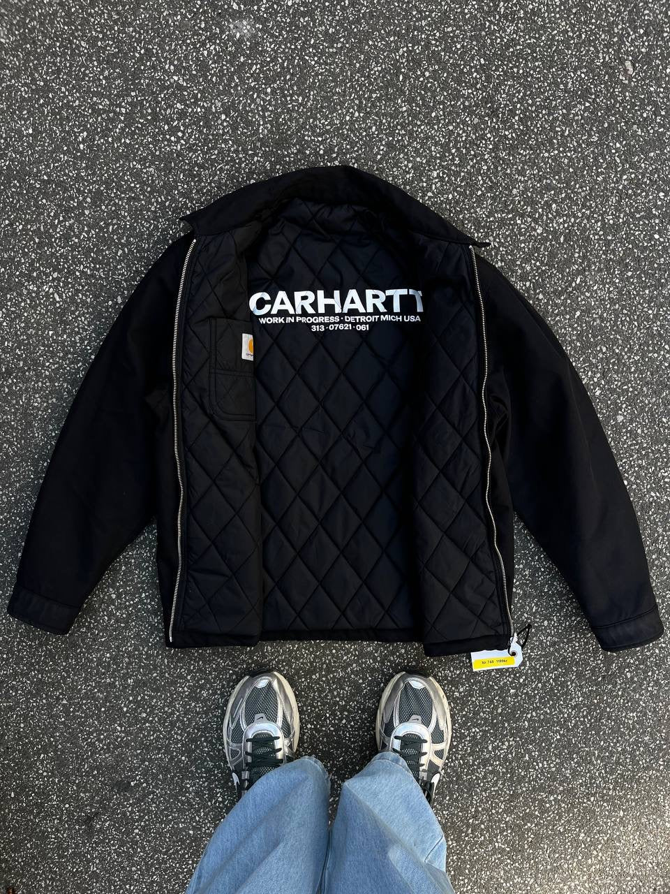 Carhartt Detroit Jacket i Sort Madera Jacket Vendbar M Medium