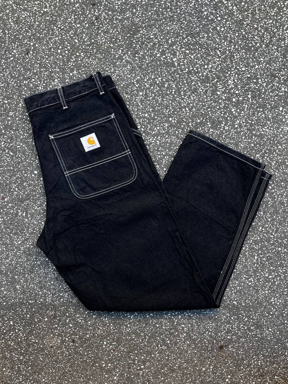 Vintage Carhartt WIP simple pant bukser i sort denim 34/32