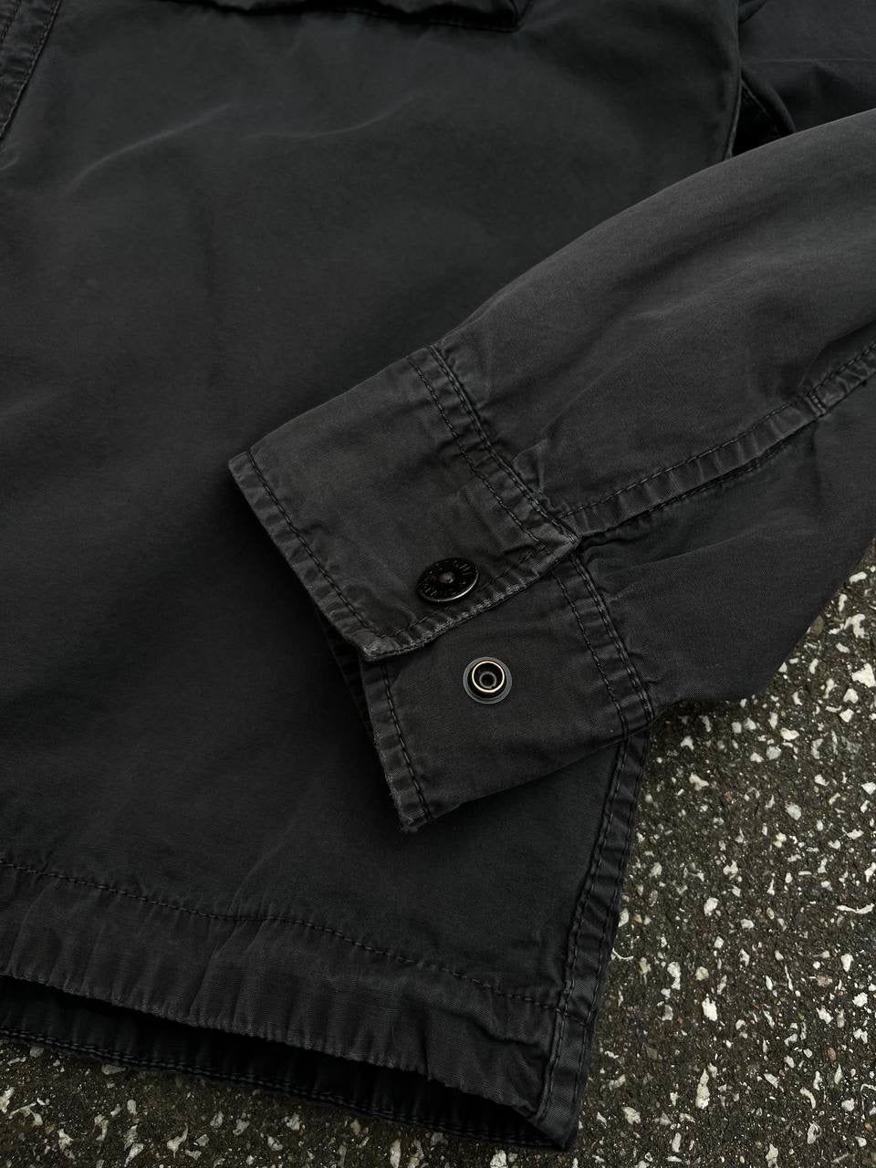 Stone Island Overshirt Skjorte Med Lynlås Sommerjakke Overgangsjakke I Grå L Large 6815111WN