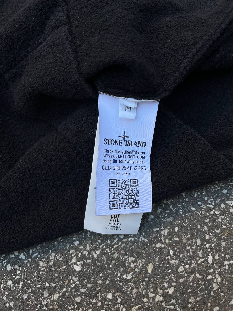 Brugt Used Vintage Stone Island Sweater striktrøje i sort i M medium