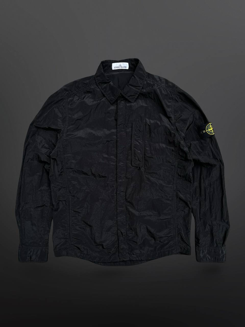 Stone Island Overshirt Sommerjakke i Sort Black Nylon Metal L Large 681510844