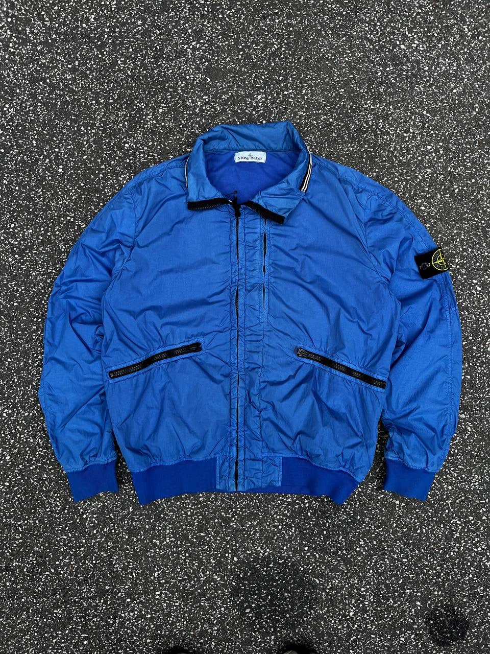 Stone Island Crinkle Reps NY Jakke – Blå – Str. L (Large)