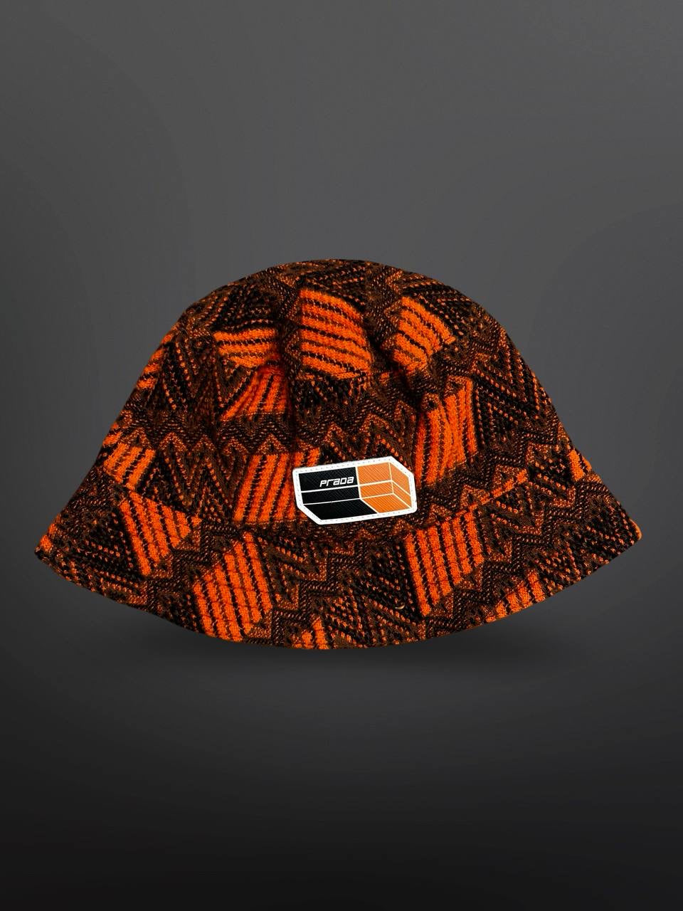 Prada Bøllehat Bucket Hat Wool/Cashmere Uld M Medium Orange