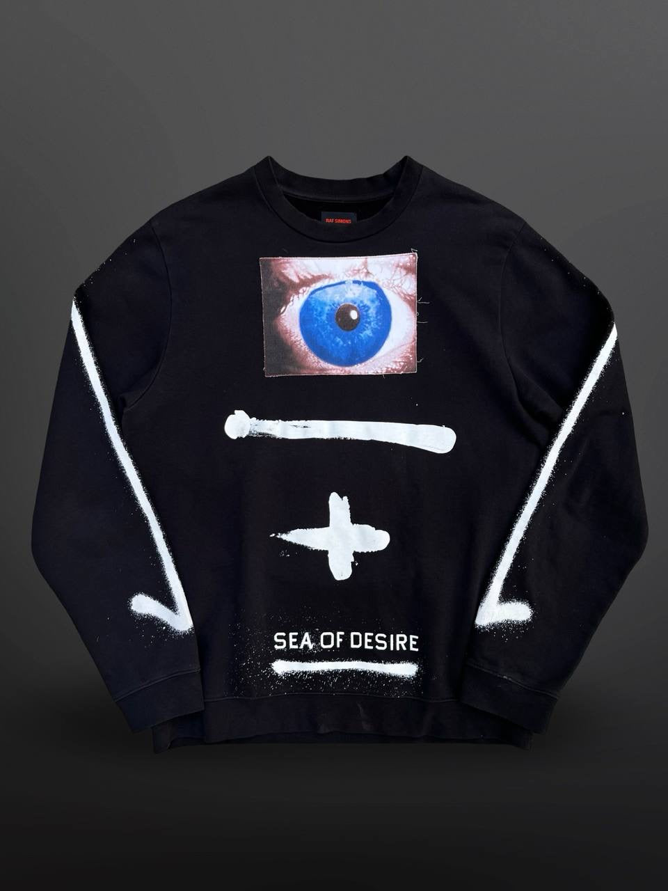 Raf Simons A$AP Rocky Sweatshirt Sea Of Desire M Medium Sort Black 12AW