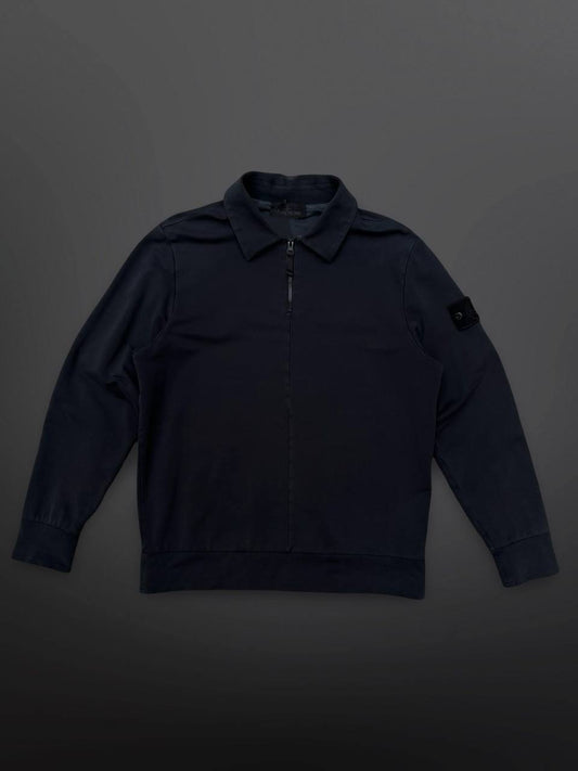 Stone Island Ghost 629F3 Quarter Zip Sweatshirt Sort Black M Medium