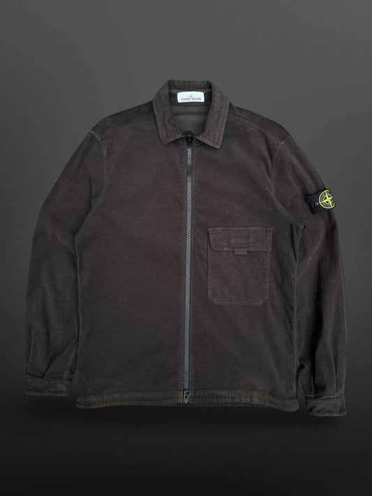Stone Island Overshirt Skjorte Sommerjakke Overgangsjakke Velour 691511502