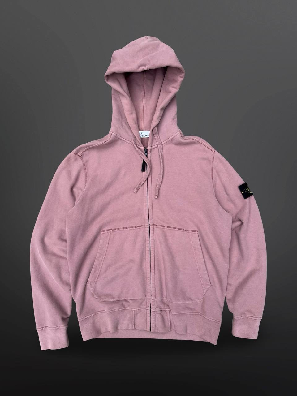 Stone Island Zip Up Hoodie Hættetrøje Rosa Pink XL 691560220