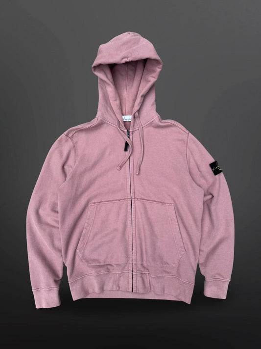 Stone Island Zip Up Hoodie Hættetrøje Rosa Pink XL 691560220