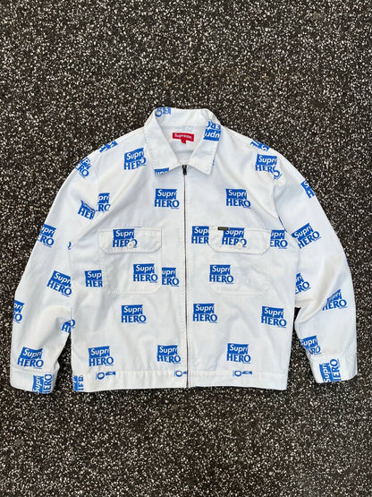 Supreme Jakke Hvid White L Large