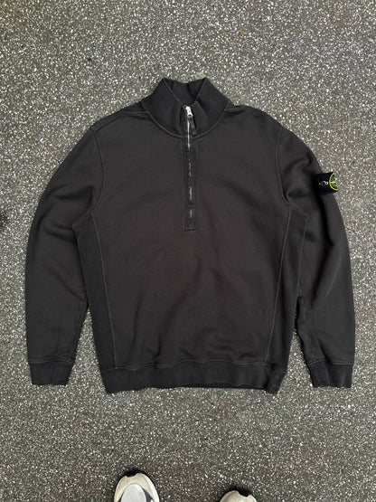Stone Island Sweatshirt Zip Quarter Zip Trøje I Grå Grey L Large 811563420