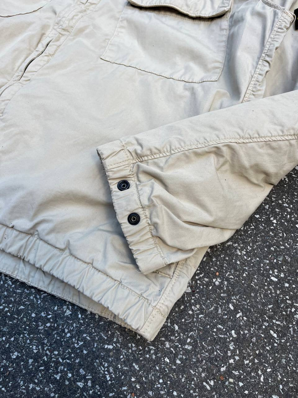 Stone Island Sommejakke Supima Cotton Twill Strech TC Beige XL Brugt Used