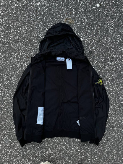 Stone Island Jakke Sommerjakke Garment Dyed Crinkle Reps Ny 721543230 Sort Black S Small