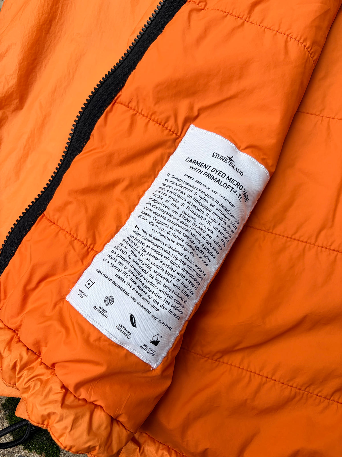 Stone Island Primaloft Micro Yarn Jacket – Orange – Large