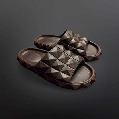 Valentino Garavani Rockstud Slide Sandaler Slides Brun – Str. 39