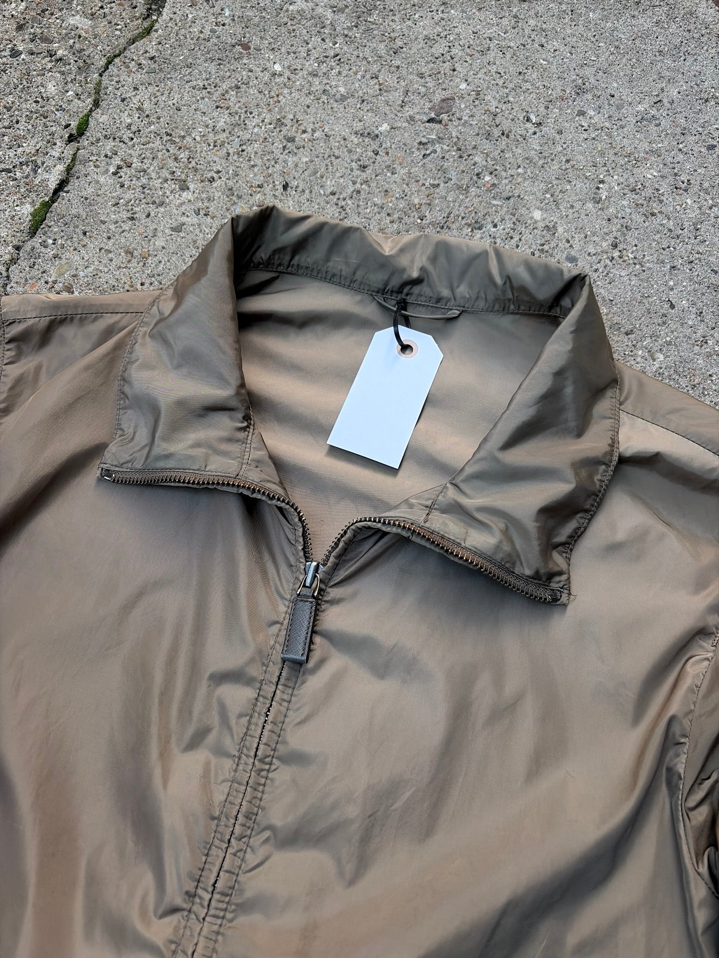 Prada Beige Nylon Jacket – Medium, Fitter Small