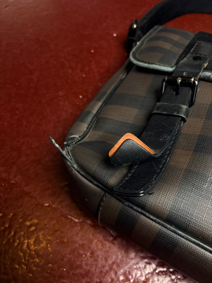 Burberry Smoked Check Messenger Bag – Brown / Black