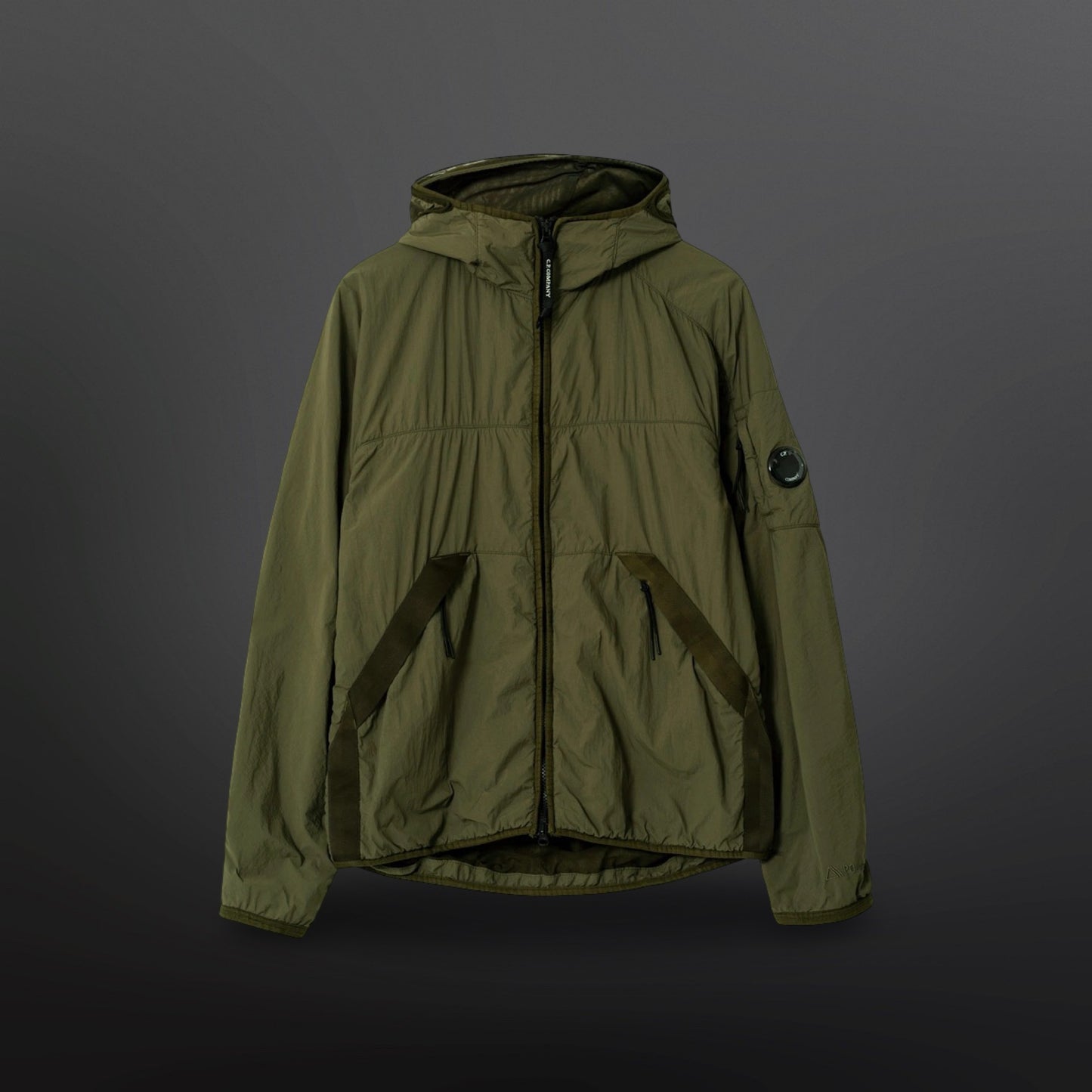 C.P. Company Flatt Nylon Hooded Jacket – Olive (54, fitter L–XL)