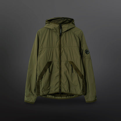 C.P. Company Flatt Nylon Hooded Jacket – Olive (54, fitter L–XL)