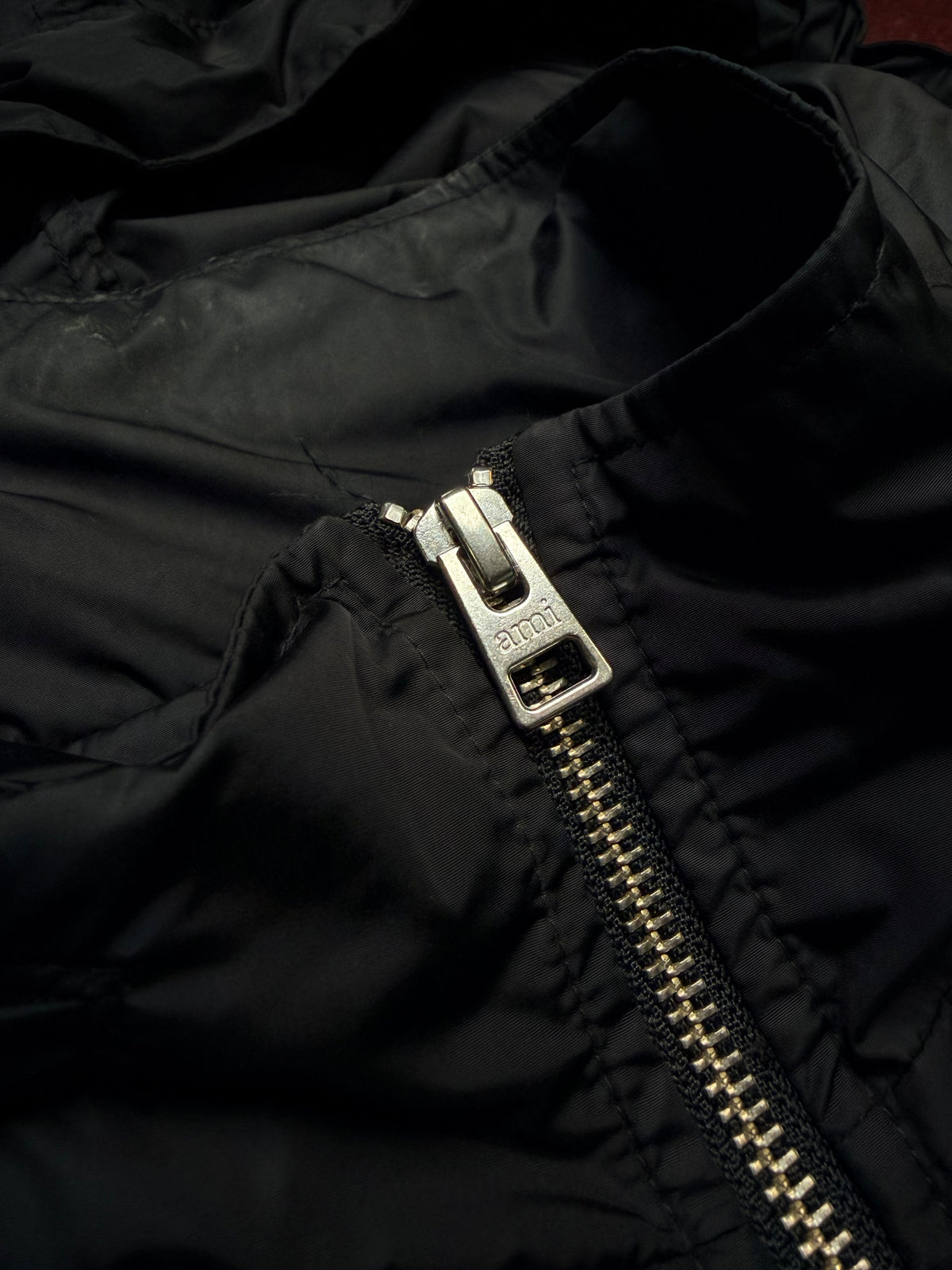 AMI Alexandre Mattiussi Hooded Windbreaker Jacket – Black – XL
