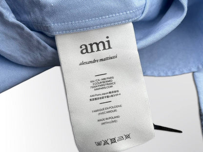 Ami Paris Skjorte i blå herre Medium Brugt