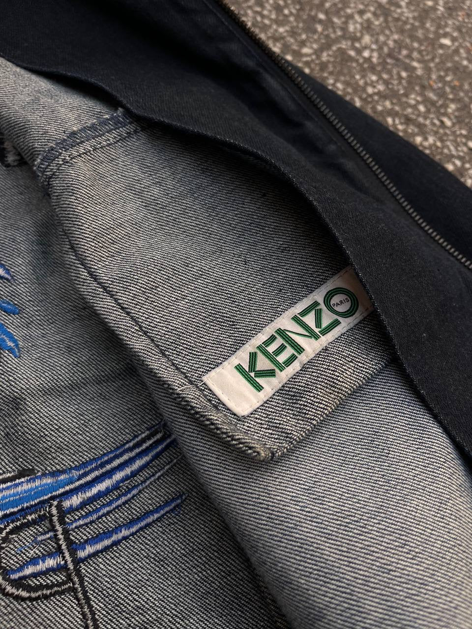 Kenzo Denim Jeans Jakke Raw Denim Japansk Selvedge S Small