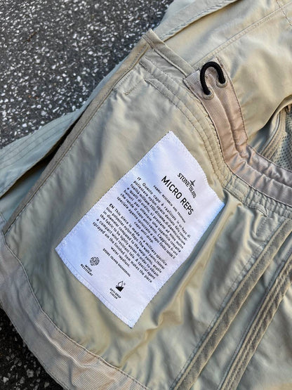 Stone Island Micro Reps David Jakke Beige S Small Brugt Used