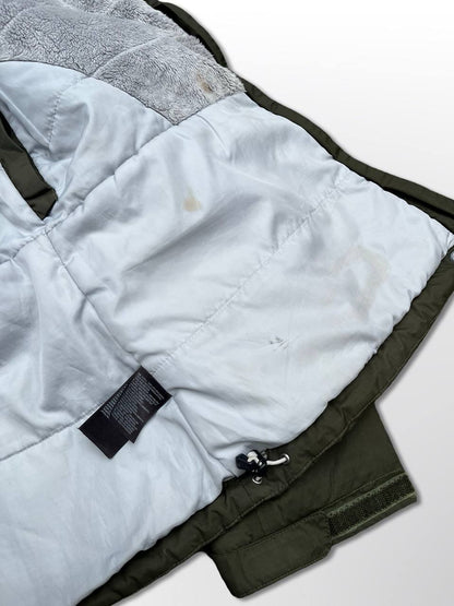 Skijakke The North Face Brugt Used Large i mørkegrøn militær farve Kvinde