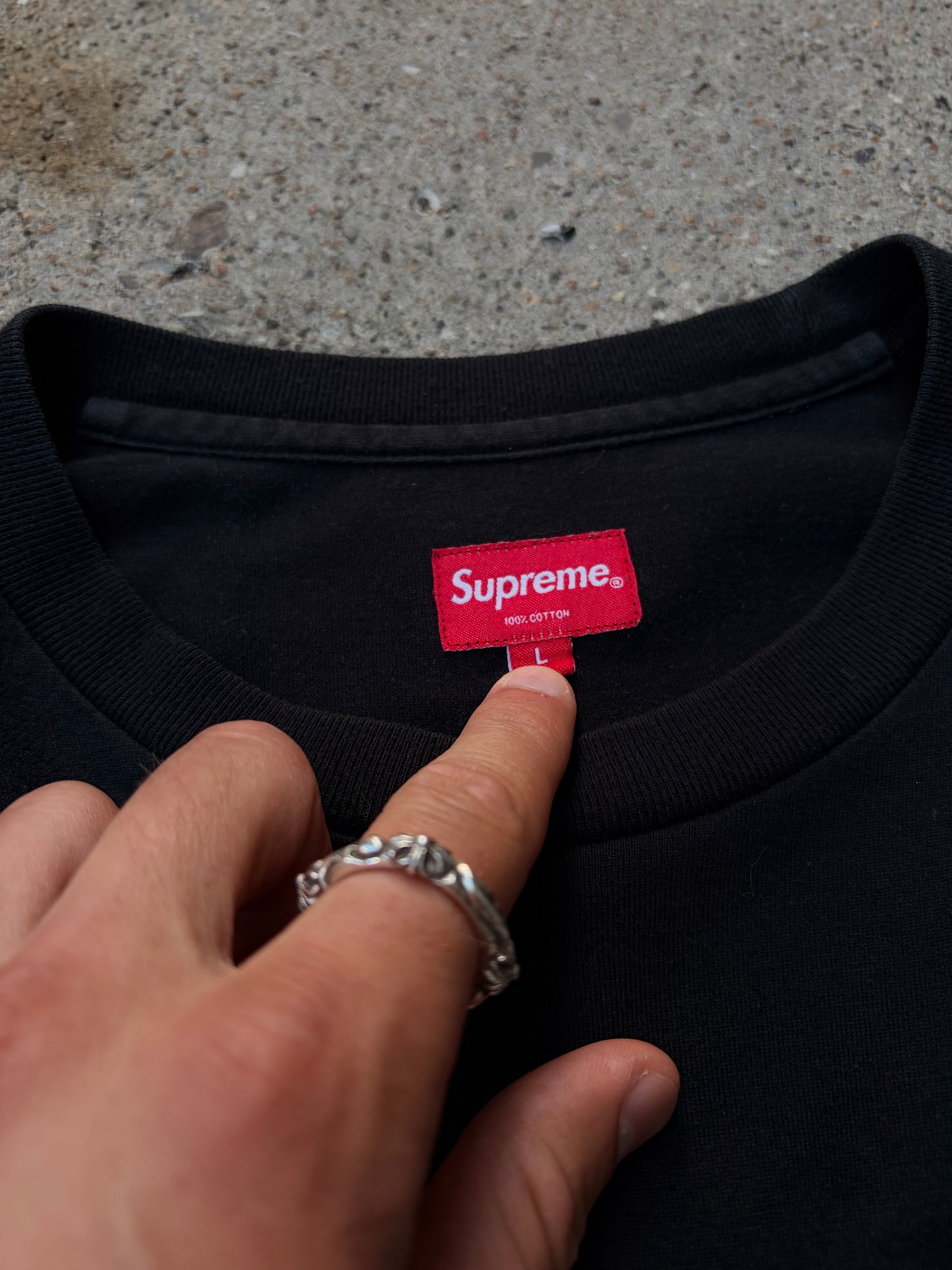 Supreme Long Sleeve – Sort – Str. Large