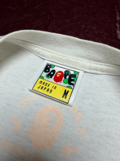 A Bathing Ape “Lukewarm Water 93” Tee – White / Orange – Size M
