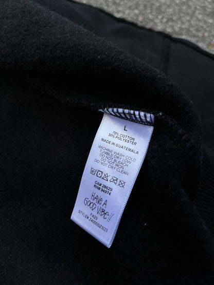 Stussy Zip-Up Hoodie i Sort Large