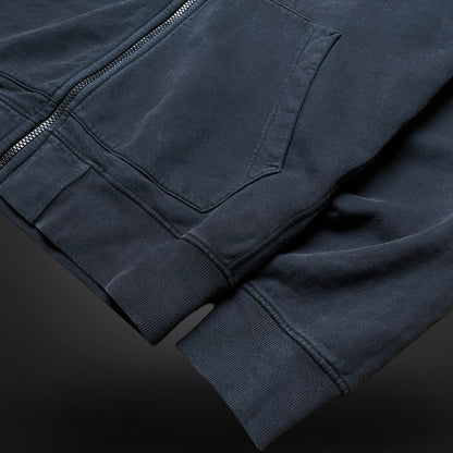 Stone Island Zip Up Hoodie Hættetrøje Sort M Medium