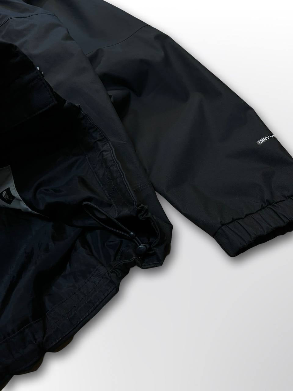 Regnjakke Skaljakke Vindjakke brugt jakke fra The North Face i Sort L large Gore tex Hyvent Dryvent Membran