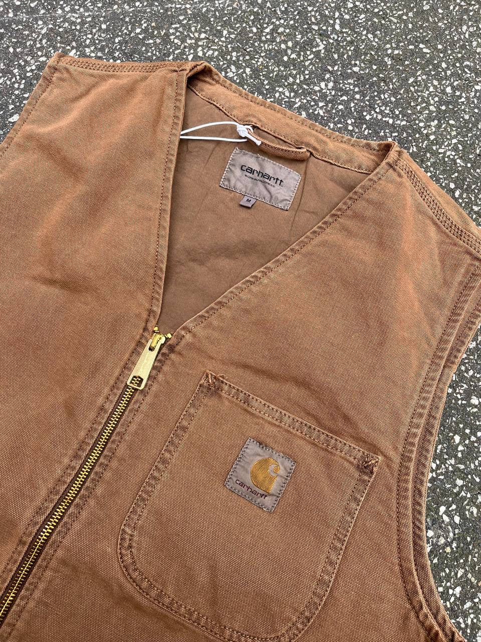 Carhartt WIP Arbor Vest M Medium Brown Brun Canvas Brand New