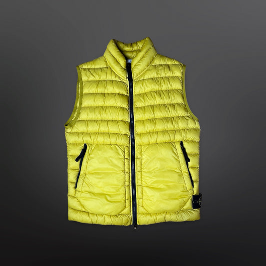 Stone Island Down Vest Gul Yellow Garment Dyed Micro Yarn Down 6515G0724 M Medium