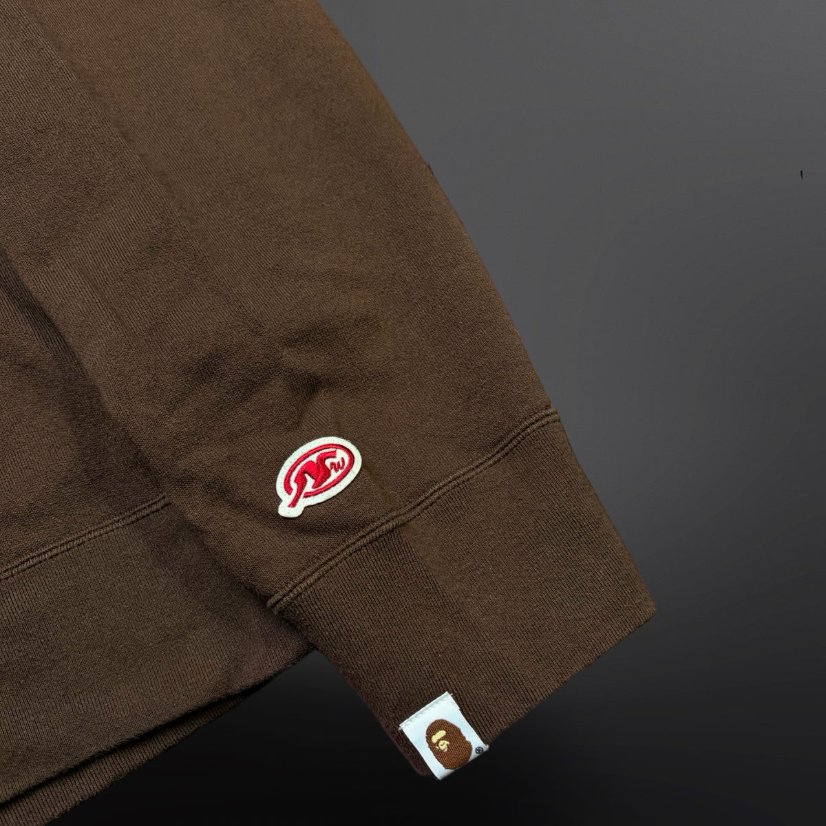 BAPE College Logo Hoodie – Brown – XL