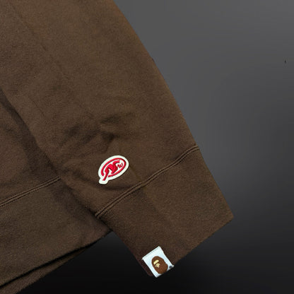 BAPE College Logo Hoodie – Brown – XL
