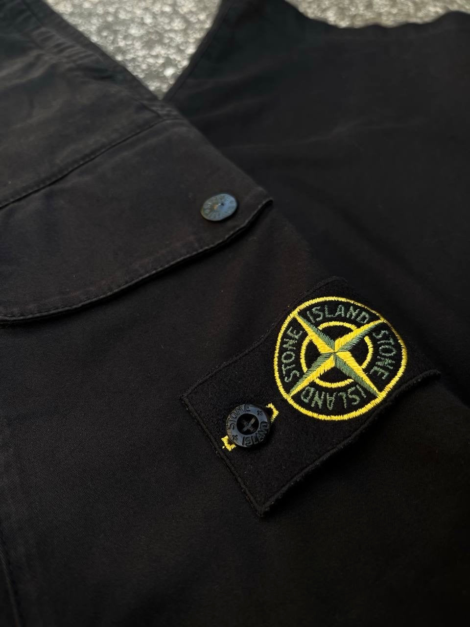 Stone Island Cargo Pants Straight Baggy Fit Sort Black W34 Brugt Used